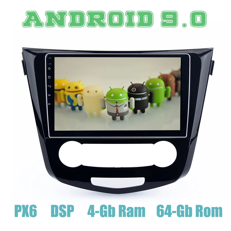 PX6 Android 9 0 Автомобильный GPS радио плеер для nissan X trail Qashqai 2014 2018 с 4 + 64 Гб Авто Стерео