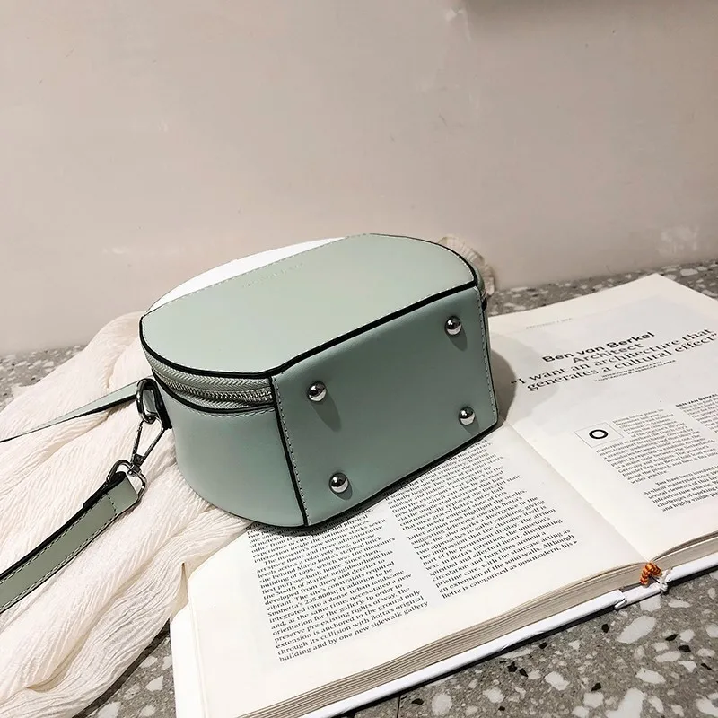 Женские кожаные сумки-мессенджеры маленькие сумки через плечо круглые для