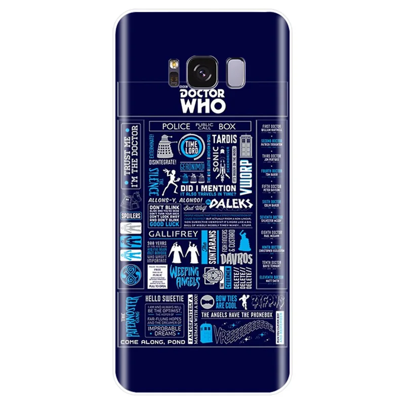 Doctor who tardis синий чехол Мягкий Силиконовый ТПУ для телефона Samsung Galaxy NOTE 8 9 S6EDGE S6 S7 S8 S9