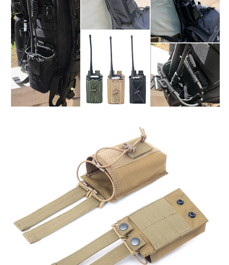 1000D нейлон Военная тактика Molle Чехол для рации сумка спортивная подвеска держатель рации Сумка Журнал Mag карман