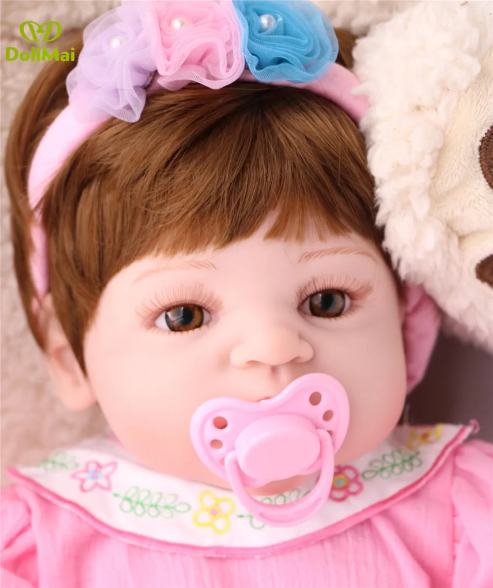 bebes reborn com corpo de silicone menina55cm real full baby girl dolls toys for child gift | Игрушки и хобби