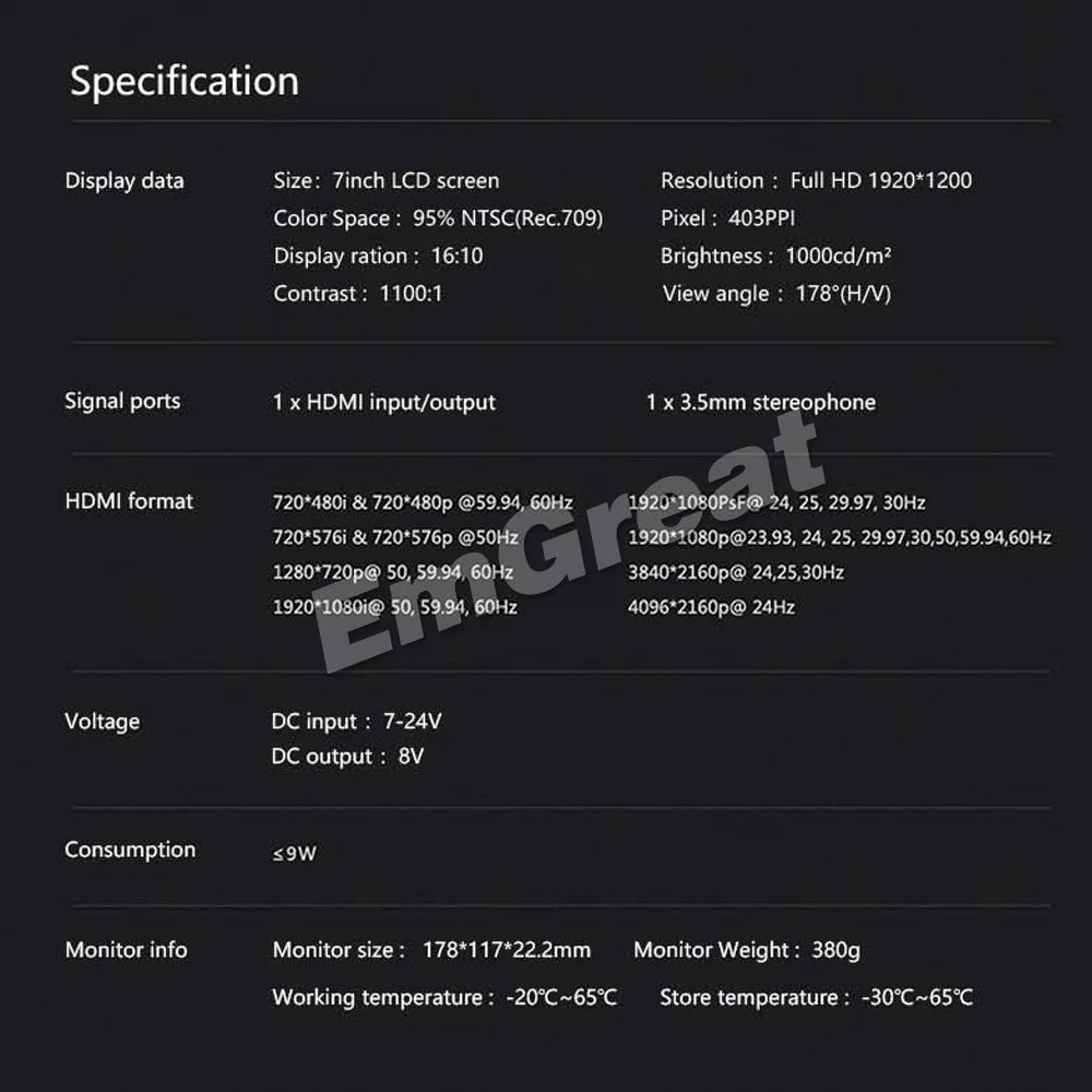 Desview R7 сенсорный экран монитор 7 дюймов ips светодиодный экран 1920*1200 4K HDMI на камеру поле DSLR монитор для Canon Nikon и стабилизатор