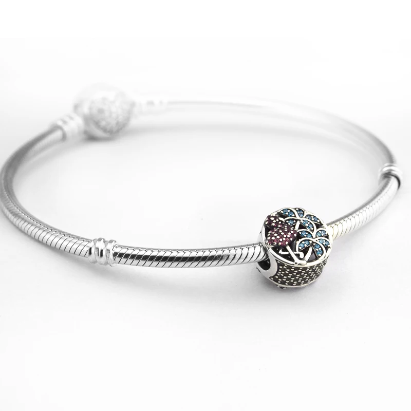 

Fits for Pandora Beads Bracelets Tropical Flaming Charms with Mixed CZ 100% 925 Sterling-Silver-Jewelry Free Shipping