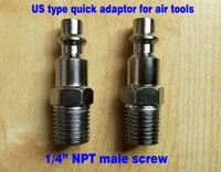 2pcslot 14 npt male thread us type pneumatic air hose quick coupler air tools quick adaptor