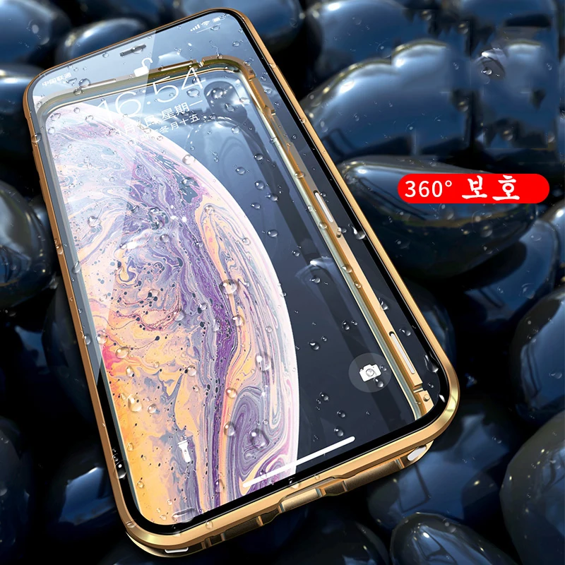 Gourde полное покрытие двухстороннее стекло для iPhone 8 7 plus XS Max чехол XR корпус