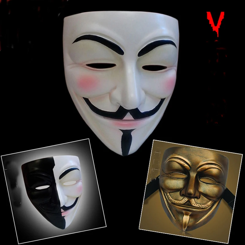 Высокое качество V For Vendetta смолы маски коллекция домашний декор Хэллоуин вечерние