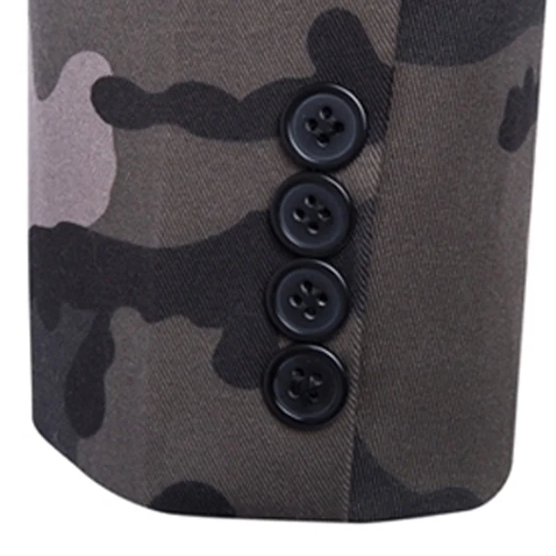 Мужской повседневный Блейзер TANGNEST камуфляжный пиджак на одной пуговице