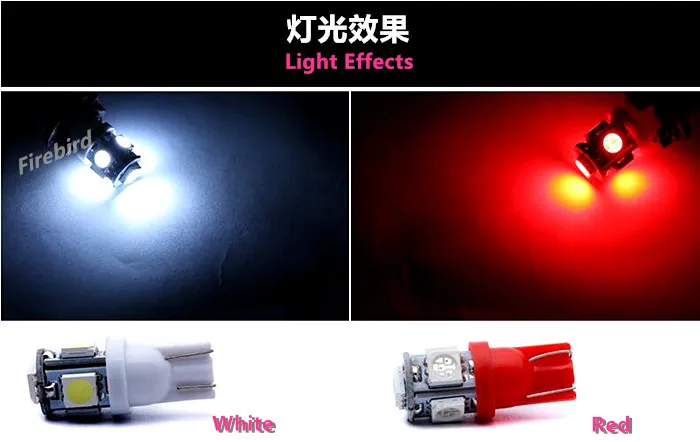 4 x DC24V автомобиль грузовик автобус T10/w5w 194/168 5SMD LED белый синий красный зеленый