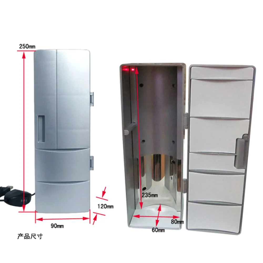Портативный автомобильный холодильник горячий и холодный двойной USB офисный