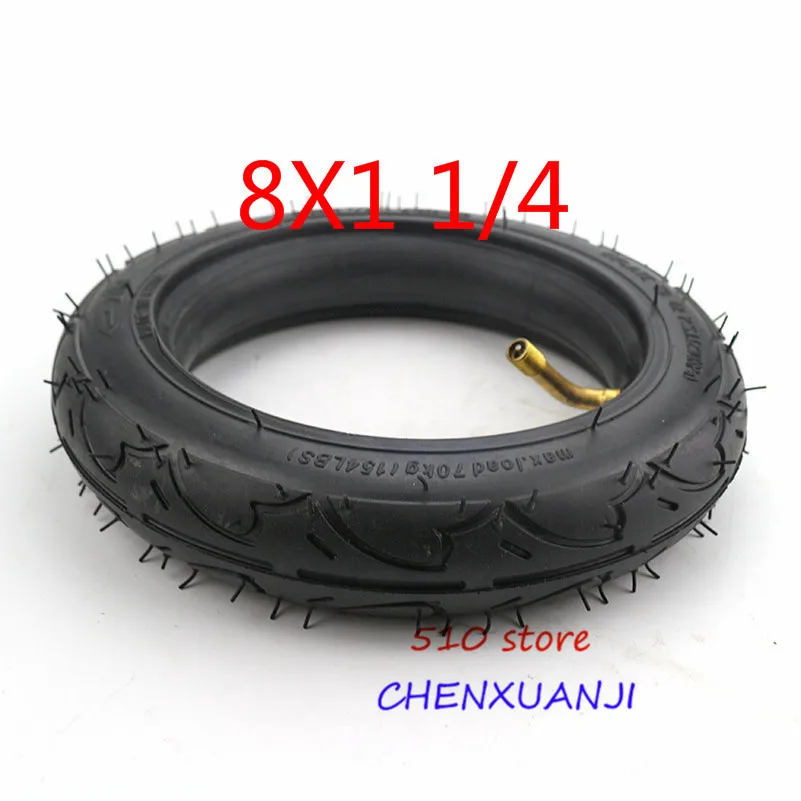 8x1 1/4 tyre for Kickscooter Scooter Size Wheel 8&quot Pneumatic rim with bearing Inflated Tube With Aluminium Alloy Hub | Автомобили и