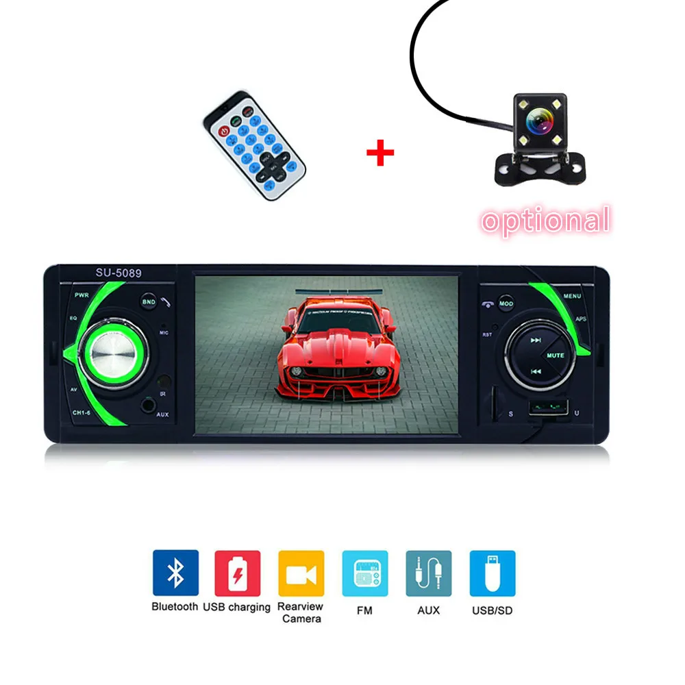 Bluetooth Авто аудио стерео радио мультимедиа плеер Поддержка Камера HD 4 дюйма Экран