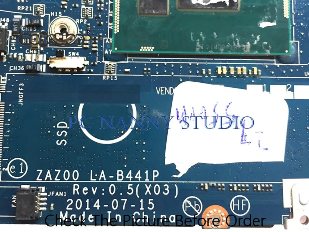 PCNANNY LA B441P для DELL XPS 9343 материнская плата ноутбука I7 5500U ЦП 8 ГБ ОЗУ