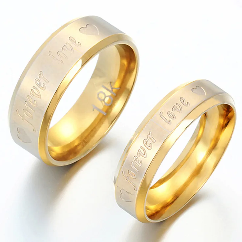 Свадебные украшения сердце Вечная любовь гравировка нержавеющая сталь золотой