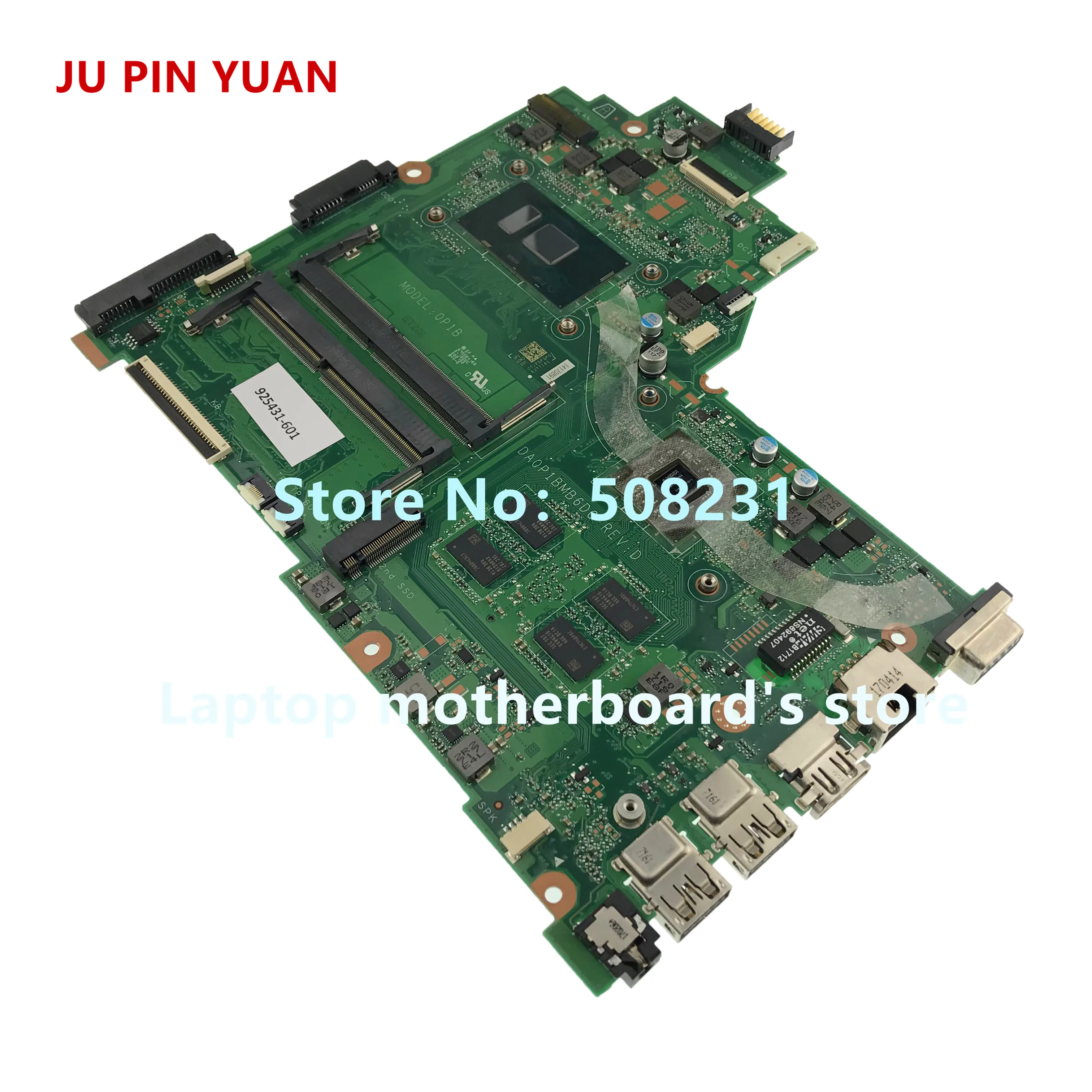 JU PIN YUAN 925525-601 0P2 DA00P2MB6D0 Laptop motherboard For HP 240 G6 Laptop 14-BW Notebook PC E2-9000 fully Tested