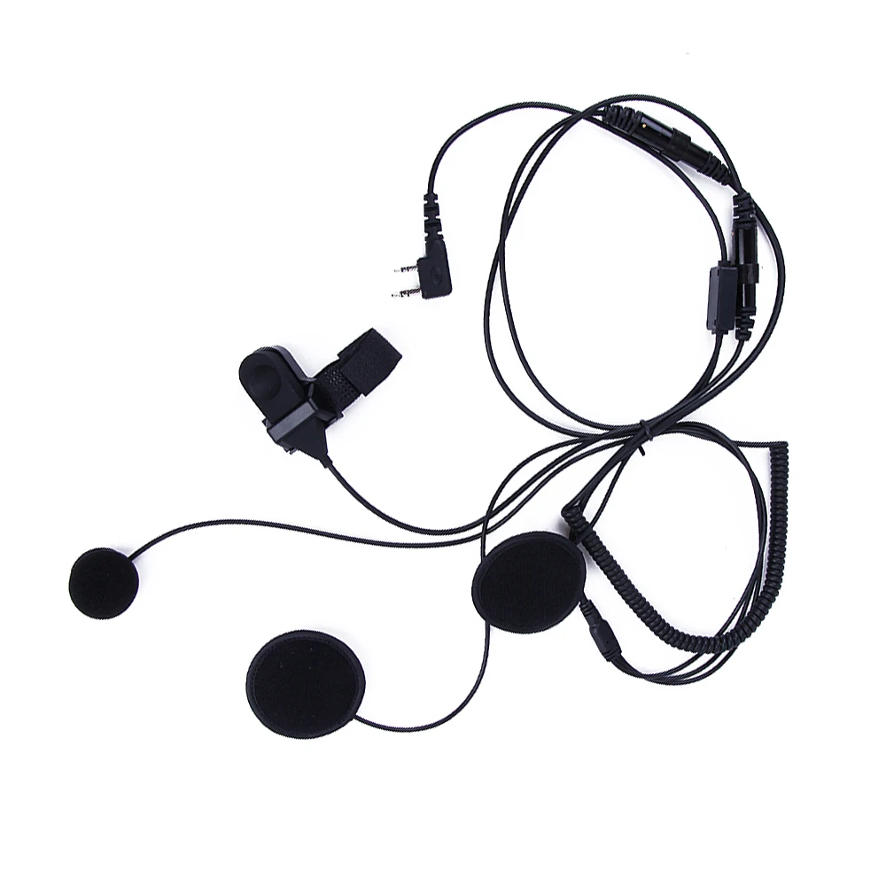 2 pin Finger PTT гарнитура портативной рации мотоциклетный шлем микрофон для Kenwood Baofeng