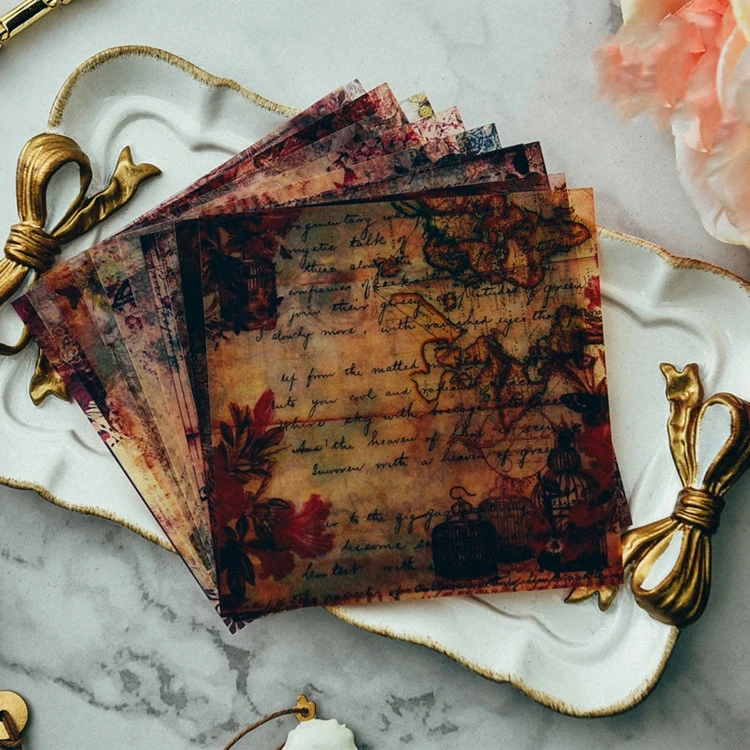 10 шт./компл. винтажные самоклеящиеся наклейки Vellum для скрапбукинга Happy planner