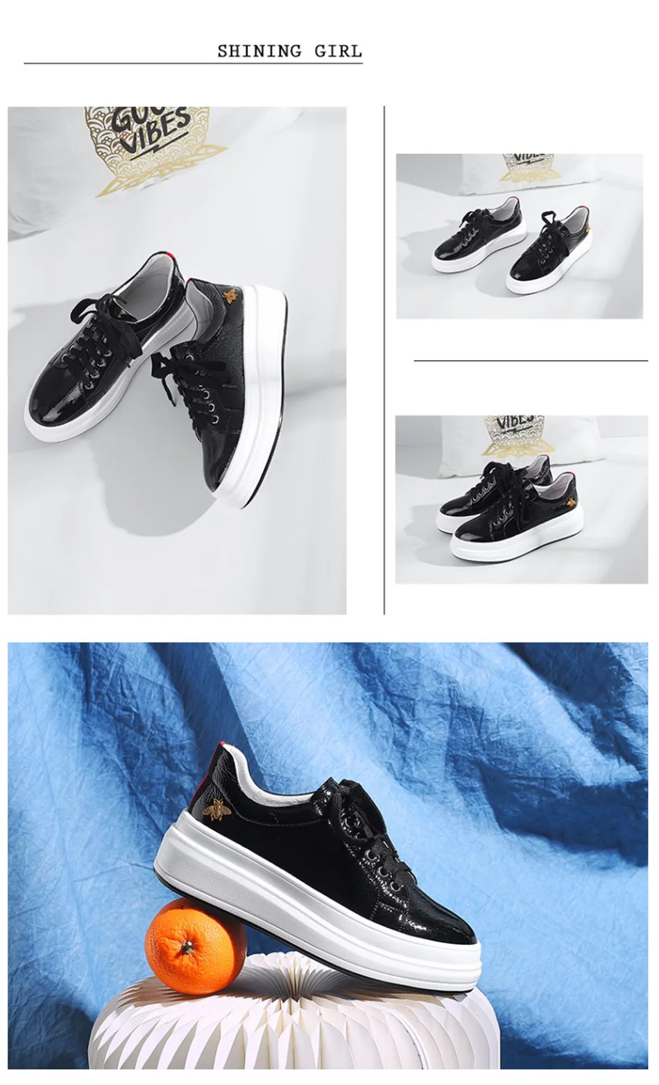 Кроссовки Женские Кожа на платформе Мода белые кросовки 5cm 35-40 обувь женская натуральная кожа