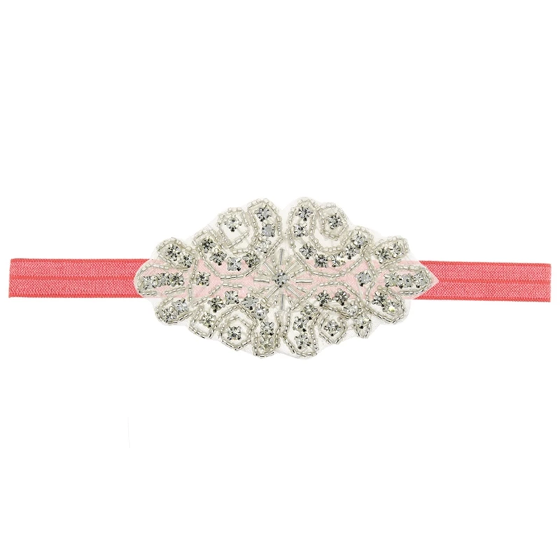 Детская повязка на голову со стразами эластичная лента для волос маленькой