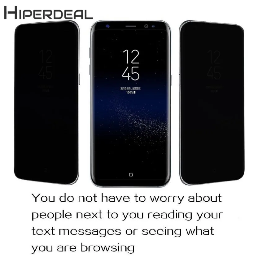 HIPERDEAL Новый для Samsung Galaxy S8 конфиденциальности Полный экран протектор Закаленное