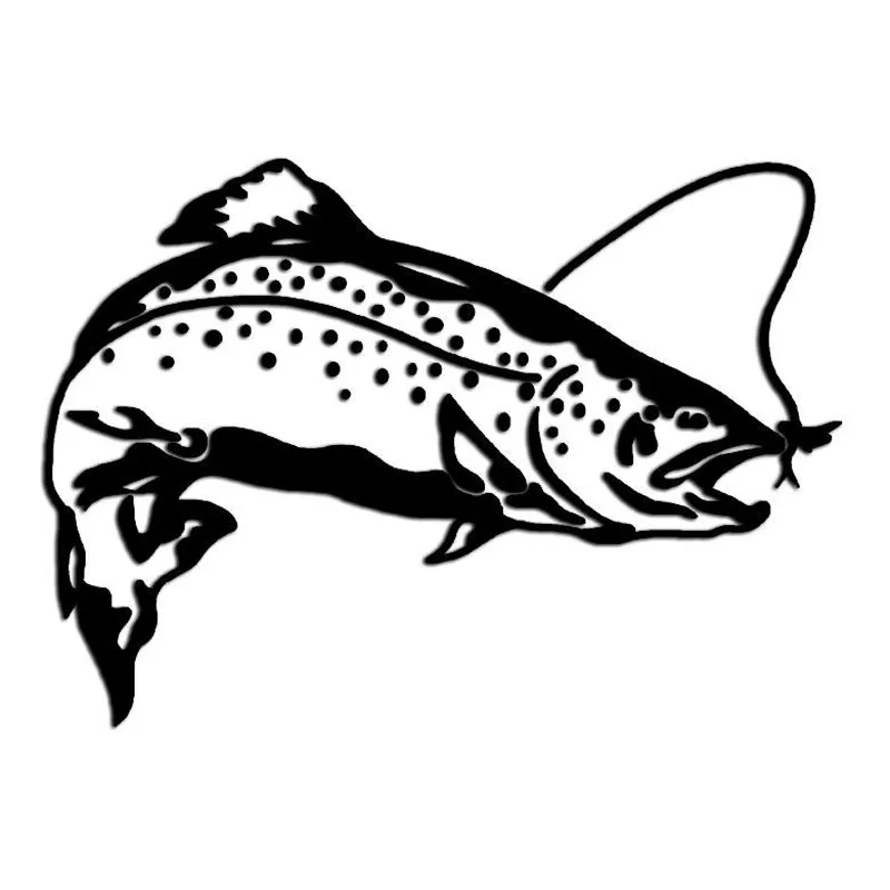 

17.8*12.7CM Bass Fish Car Cover Scratch Fashion Accessories Decorative Decal Car Stickers Black/Sliver C6-1259