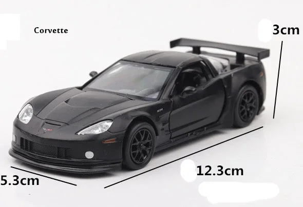 1/36 Corvette Camaro G63 шлифовальная модель автомобиля из черного сплава, моделирование детских литых автомобилей, игрушки, коллекция подарков - Цвет: corvette c6