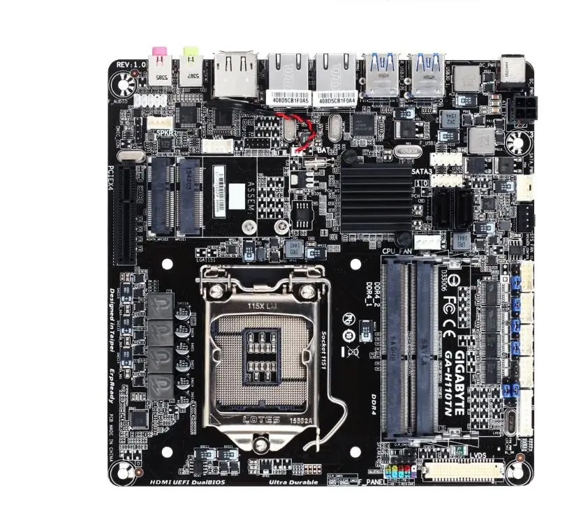 MINI-ITX 17*17 HTPC для Gigabyte GA-H110TN Материнская плата H110TN H110 разъем LGA 1151 DDR4 USB3.0 SATA3.0