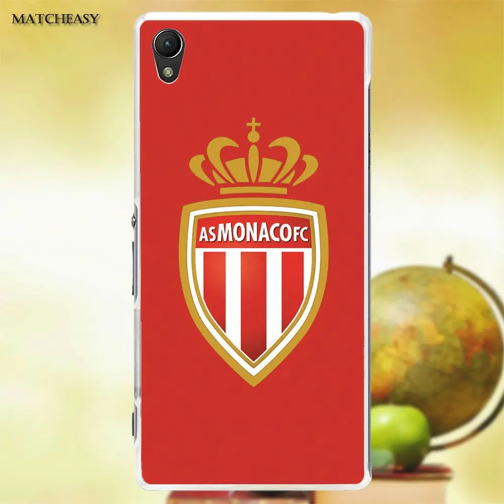 Oedmeb As Monaco Soccer Мягкий ТПУ чехол для Sony Xperia Z Z1 Z2 Z3 Z4 Z5 compact Mini M2 M4 M5 T3 E3