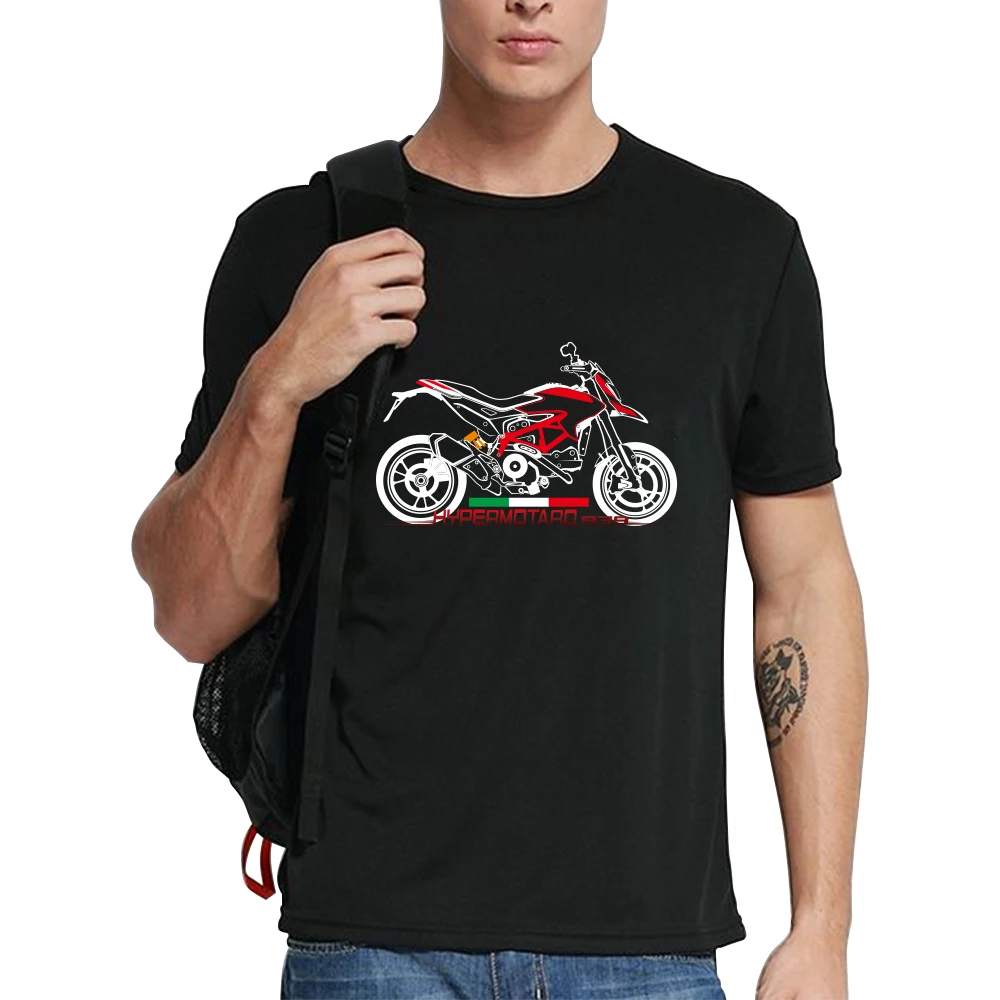 KODASKIN мотоциклетный стиль хлопок для DUCATI HYPERMOTARD 939 Повседневная футболка с короткими рукавами и круглым вырезом