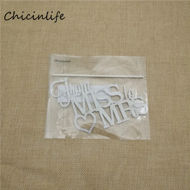 Chicinlife 1 шт. от мисс до миссис свадебный торт Топпер душ аксессуары для торта| |