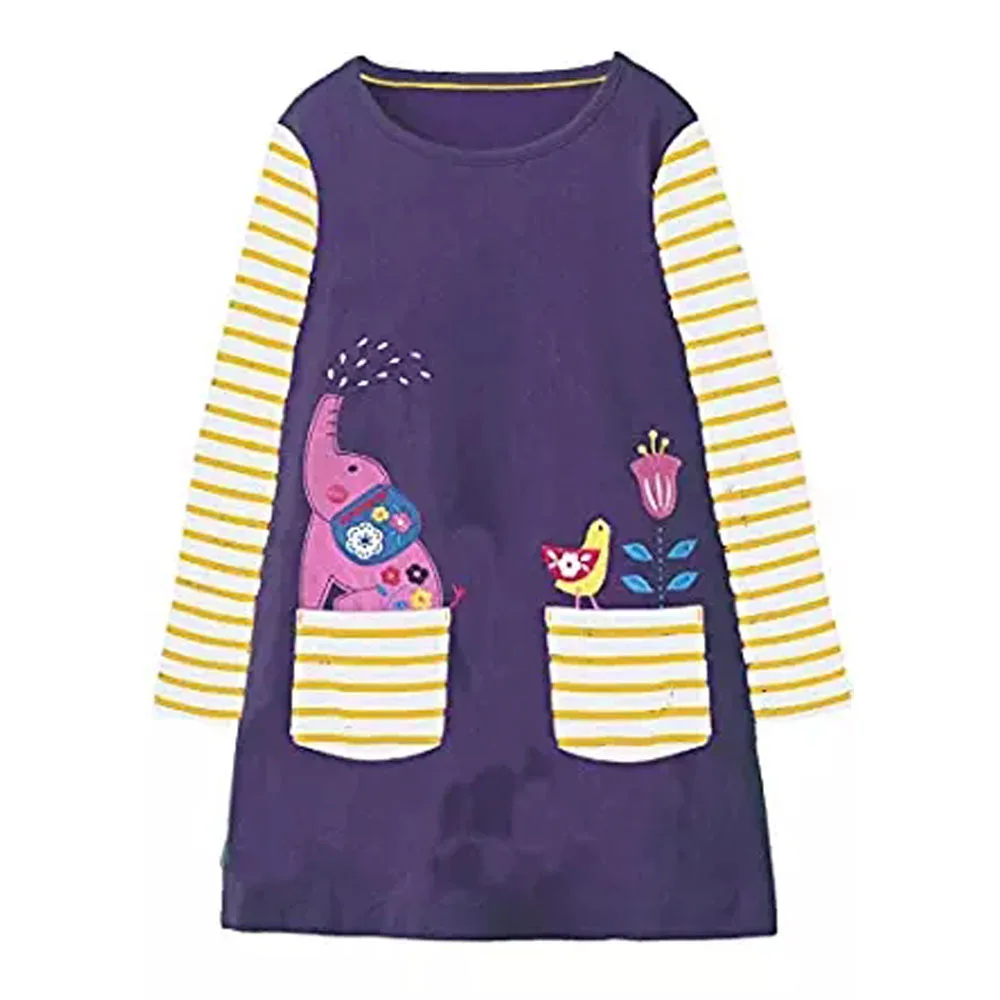 Платье для маленьких девочек с карманами Детский костюм платье принцессы