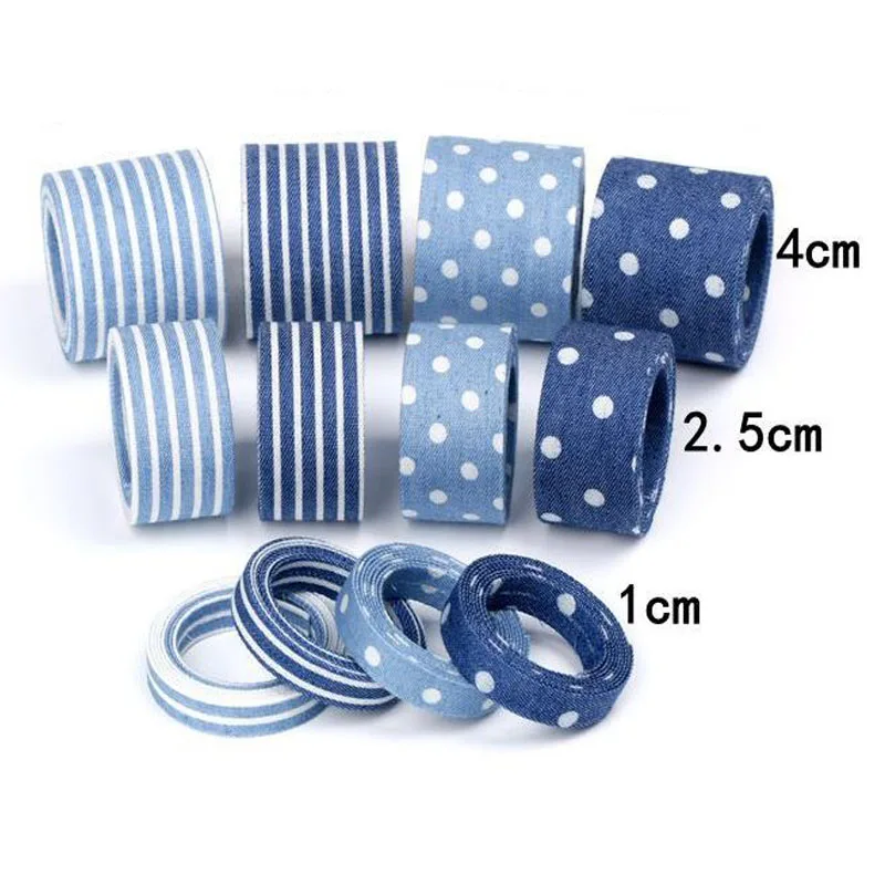 Ковбойские джинсы с бантом для волос 5 ярдов/партия лента принтом в горошек | Дом и