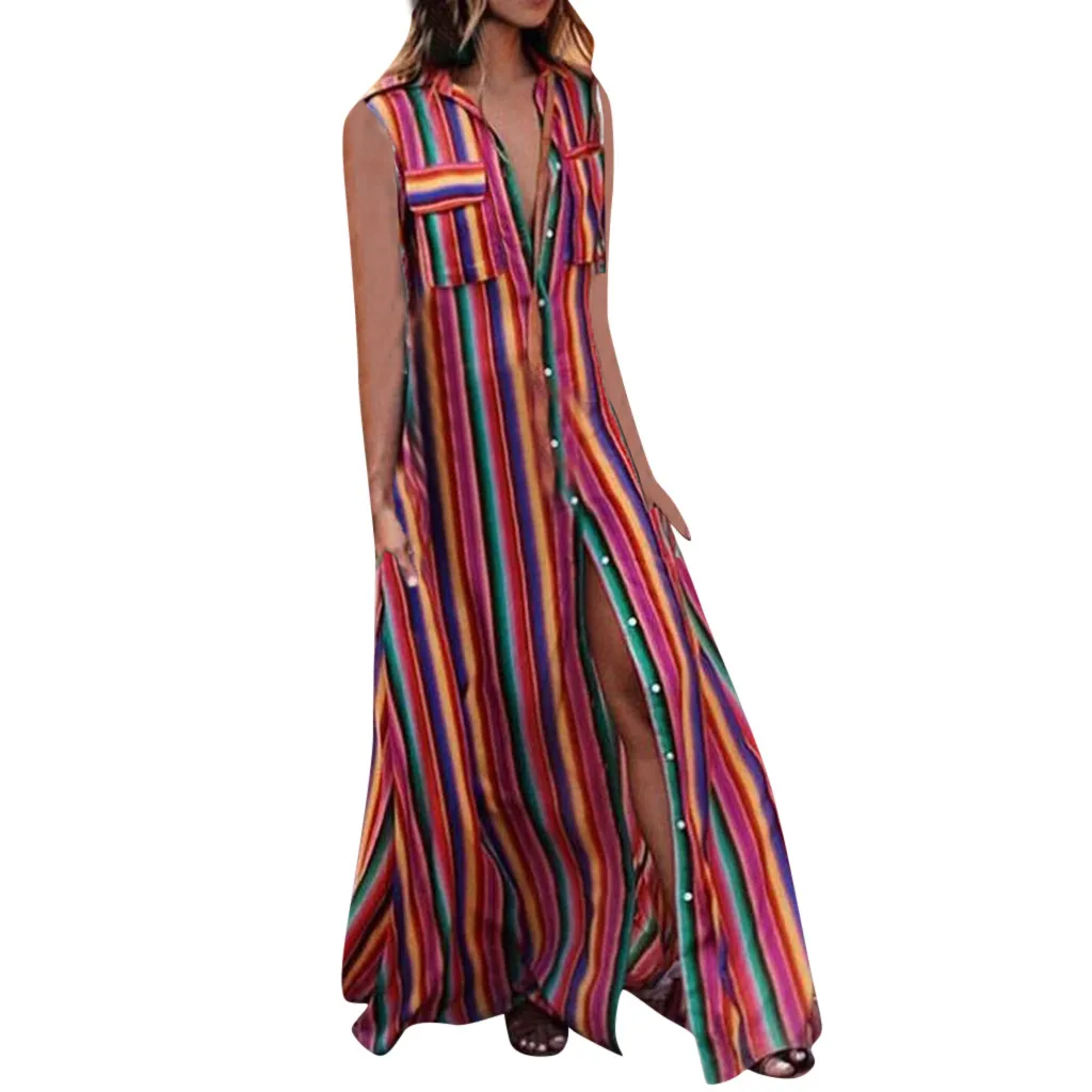 Большие размеры Boho Backelss Летнее Длинное джинсовое Макси платье для женщин джинсовые женские повседневные платья без рукавов# G3