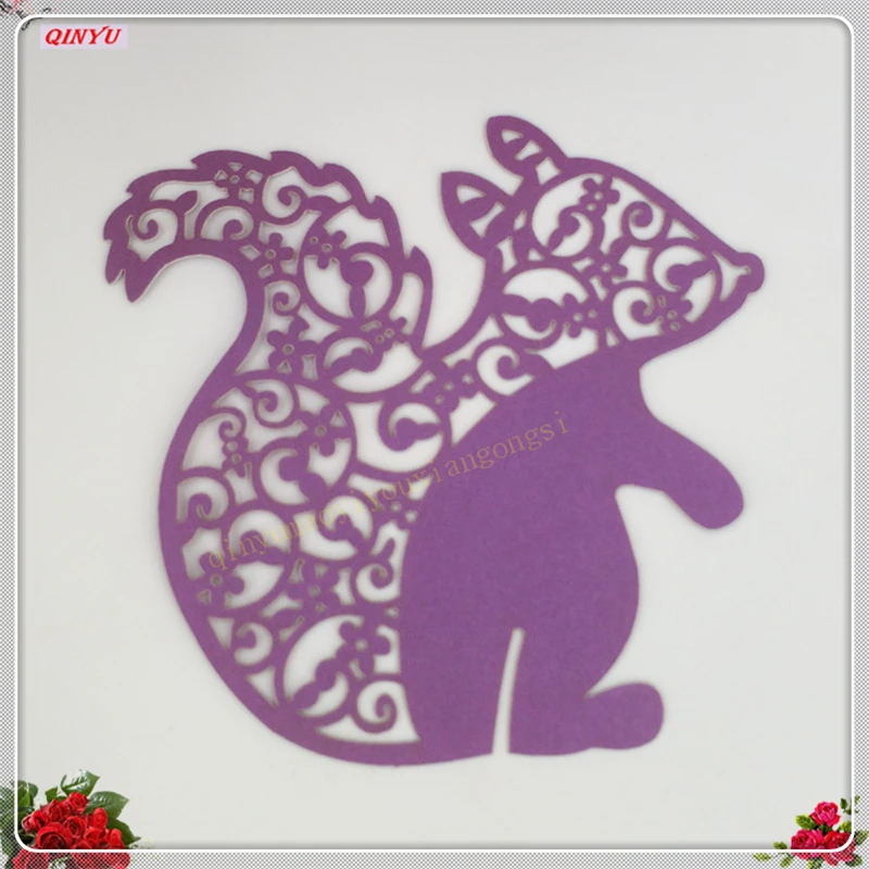 Сделай Сам 100 шт. милая белка стол отметка Место Название карты бокал для вина