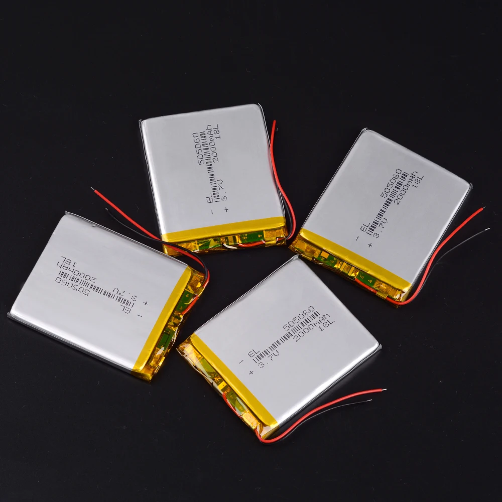505060 3 7 v 2000 mAh Li Ion Lipo Клетки литий Po полимера Перезаряжаемые Батарея для power bank