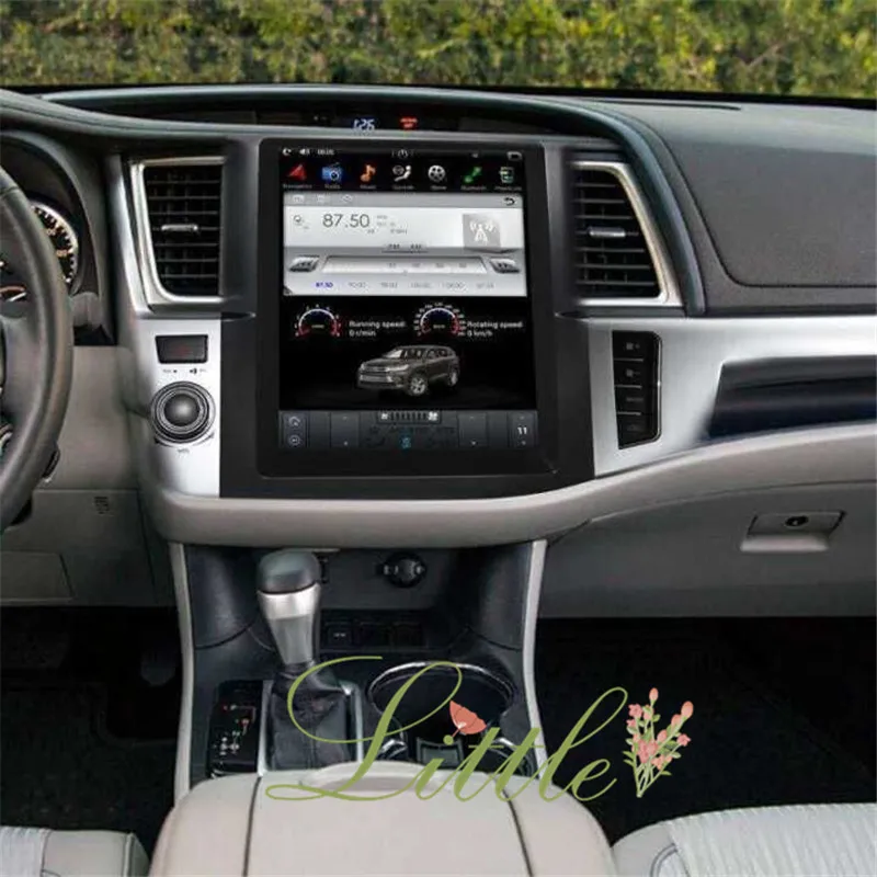 Tesla стиль 12,1 дюймов автомобиль без DVD плеер gps навигация для Toyota Highlander- Радио стерео Мультимедиа сенсорный экран