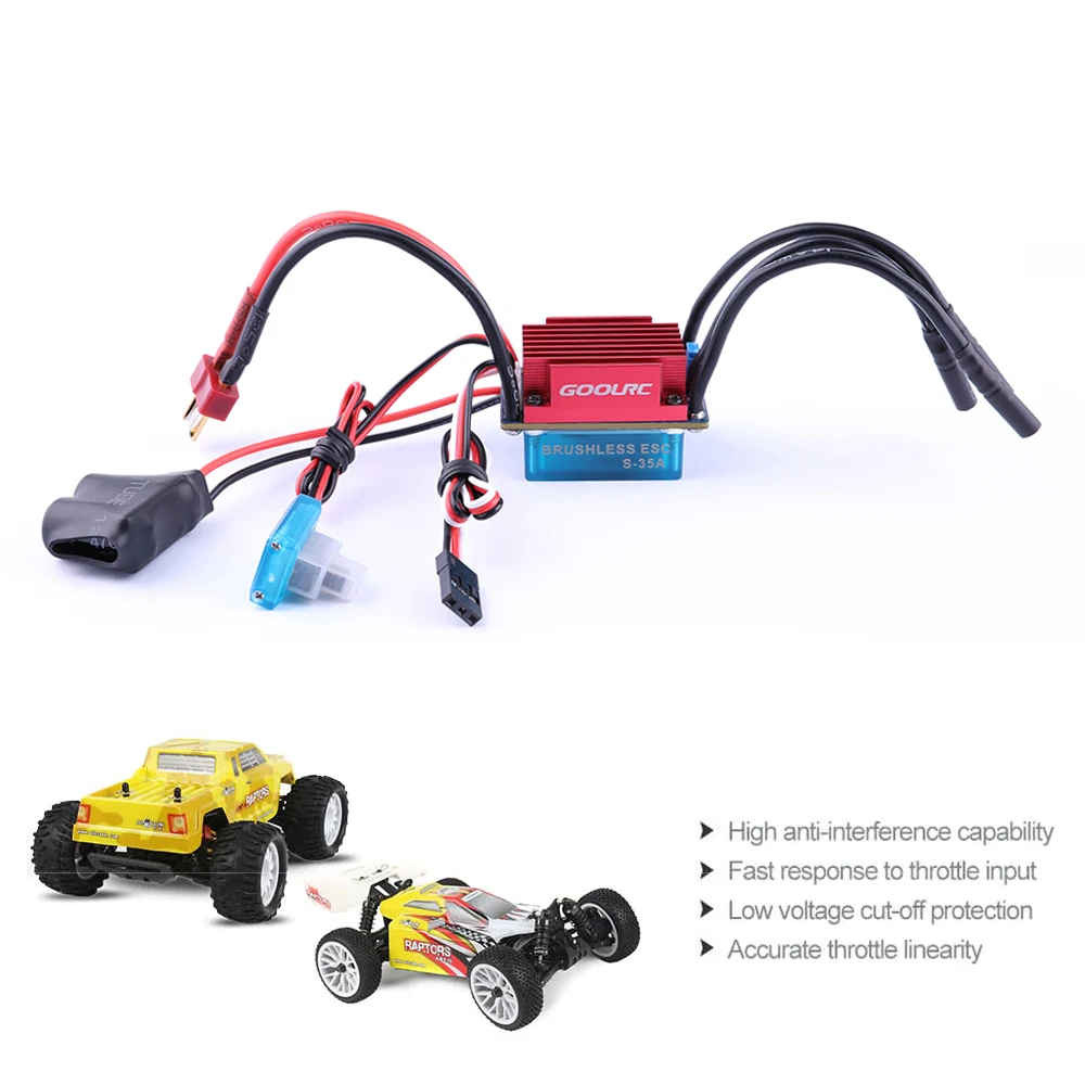GoolRC S2440 4000KV бесщеточный мотор и 35A бесщеточный ESC комбо набор для 1/14 1/16 RC автомобиль грузовик