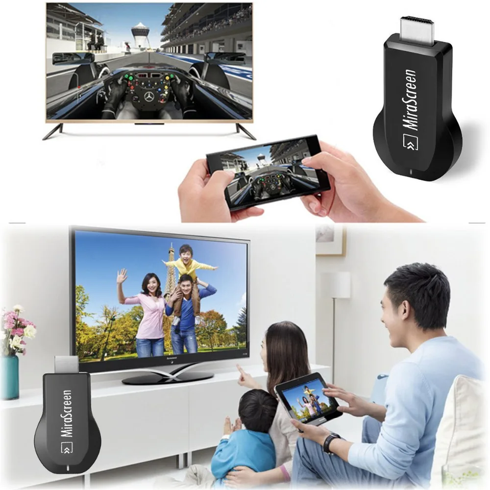 1080P HD MiraScreen WiFi приемник ТВ ключ DLNA Airplay Miracast HDMI Автомобильный дисплей для