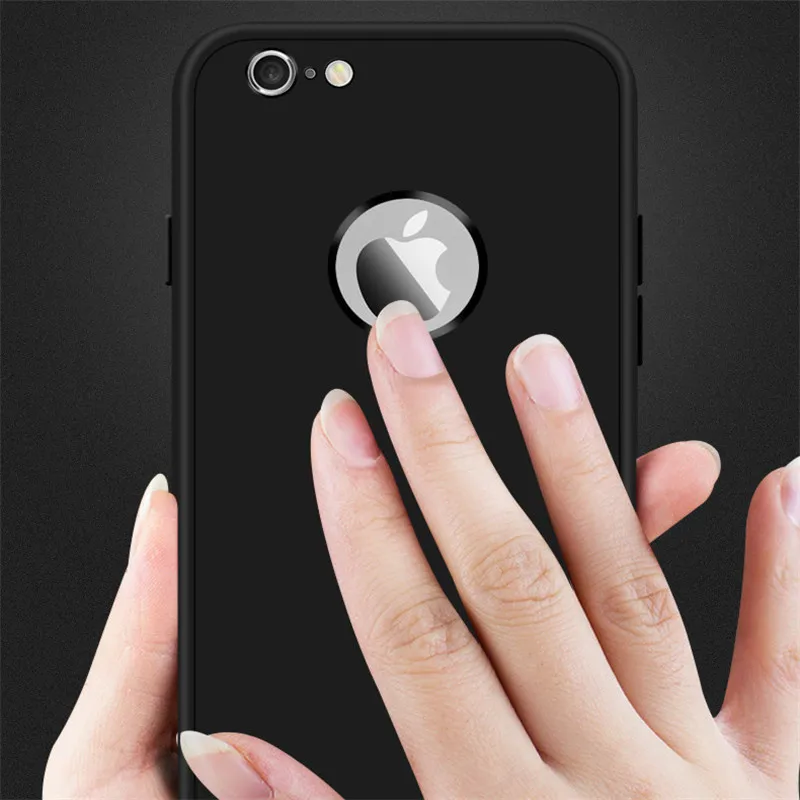 2017 New Luxury Fashion 360 Full Body Protective Flexibility TPU Back Cover Case for iPhone 6 6s 7 Plus with Tempered Glass |