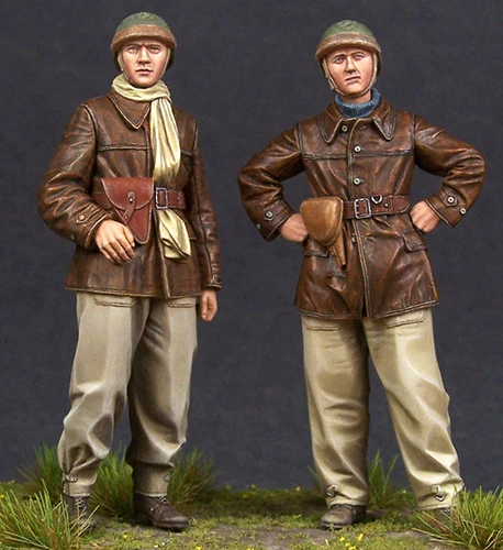 Масштаб 1/35 Неокрашенная фигурка из смолы французские танкеры Второй мировой