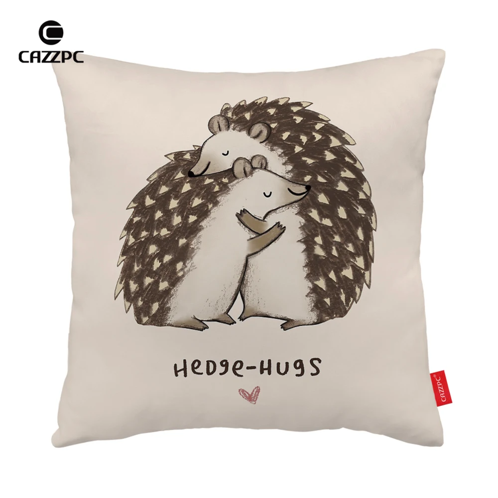 Милый теплый милый Ежик Hug с принтом автомобиля декоративная наволочка наволочки