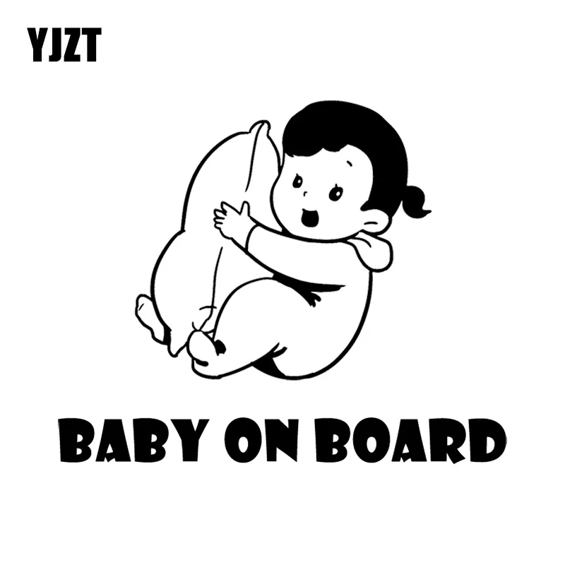 

YJZT 16X13.1CM BABY ON BOARD Warning Sign Rear Windshield Decoration Car Sticker Funny Vinyl Decals C25-0170