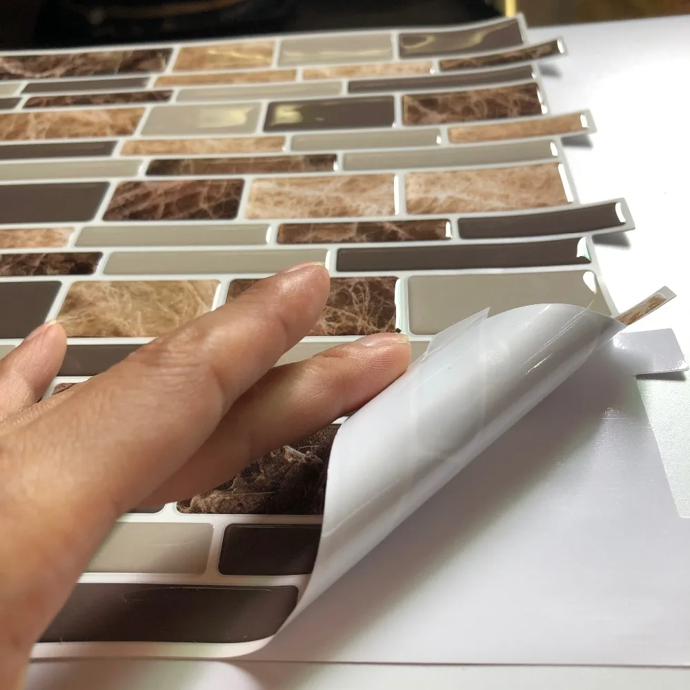 1 лист Виниловая наклейка на стену в виде мозаичной плитки | Дом и сад