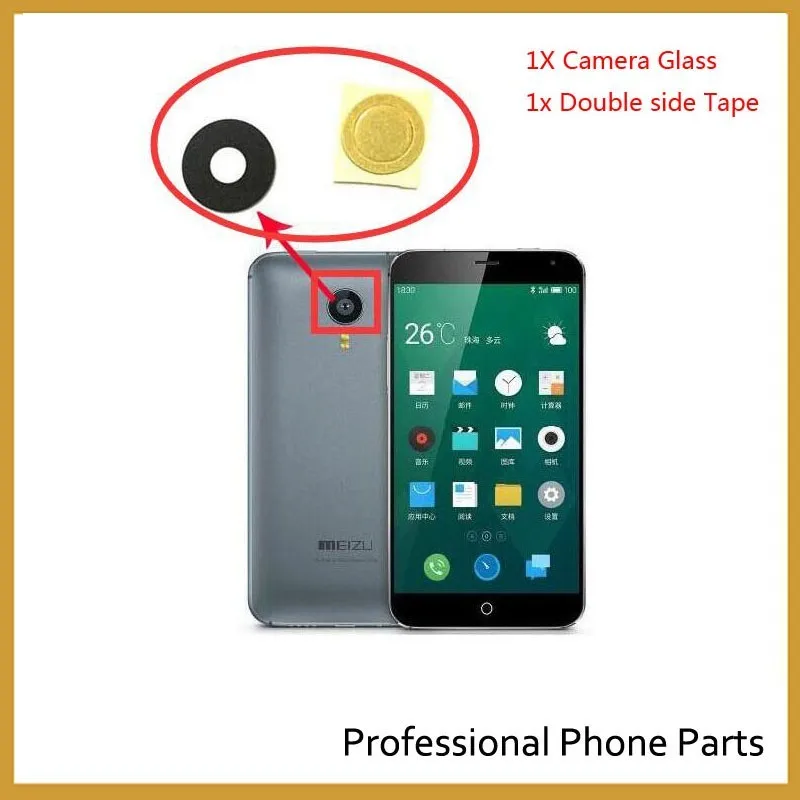 Новое стекло для камеры для MEIZU MX4 MX5 Pro6 M2 mini M3s M5 M5s M6 Note 16th M6t камера Стекло Объектив Корпус Запчасти Замена
