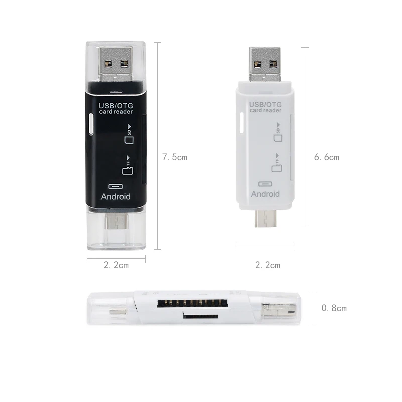 KEBIDU Type C micro USB OTG TF SD устройство для чтения карт памяти высокоскоростной USB2.0 ПК Android