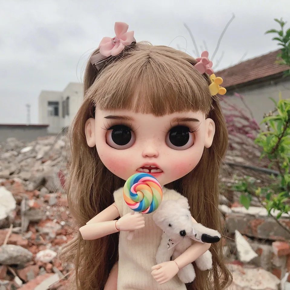 Длинные серые волосы макияж blyth кукла 1/6 BJD 30 см куклы игрушки 19 суставов высокое качество китайская Кукла BJD шаровая шарнирная Кукла Детская тема