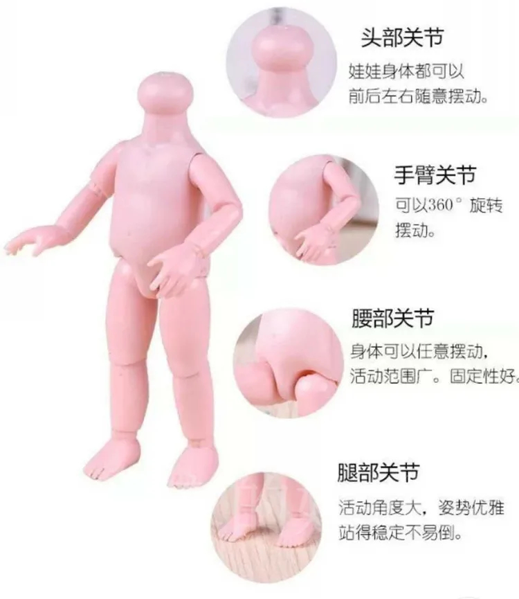 Новая шарнирная кукла для макияжа 16 см практики подвижная сделай сам подарок