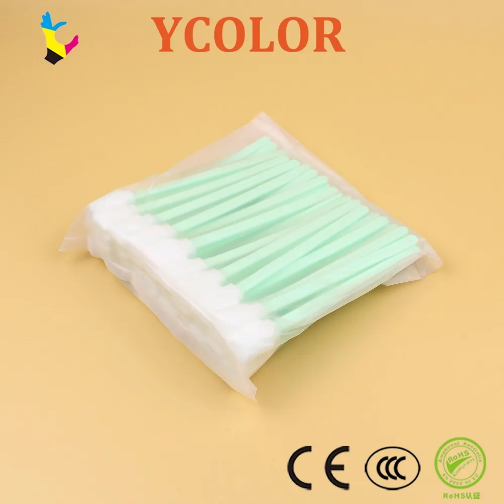 50 pcs/pack Solvent Foam Tipped Cleaning stick for Epson/Roland/Mimaki/Mutoh Large Format Printer print head Cleaning Swab