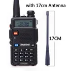 Портативная рация BaoFeng UV-5R, Двухдиапазонная рация Pofung uv 5r, портативная любительская радиостанция Baofeng UV5R, антенна 17 см