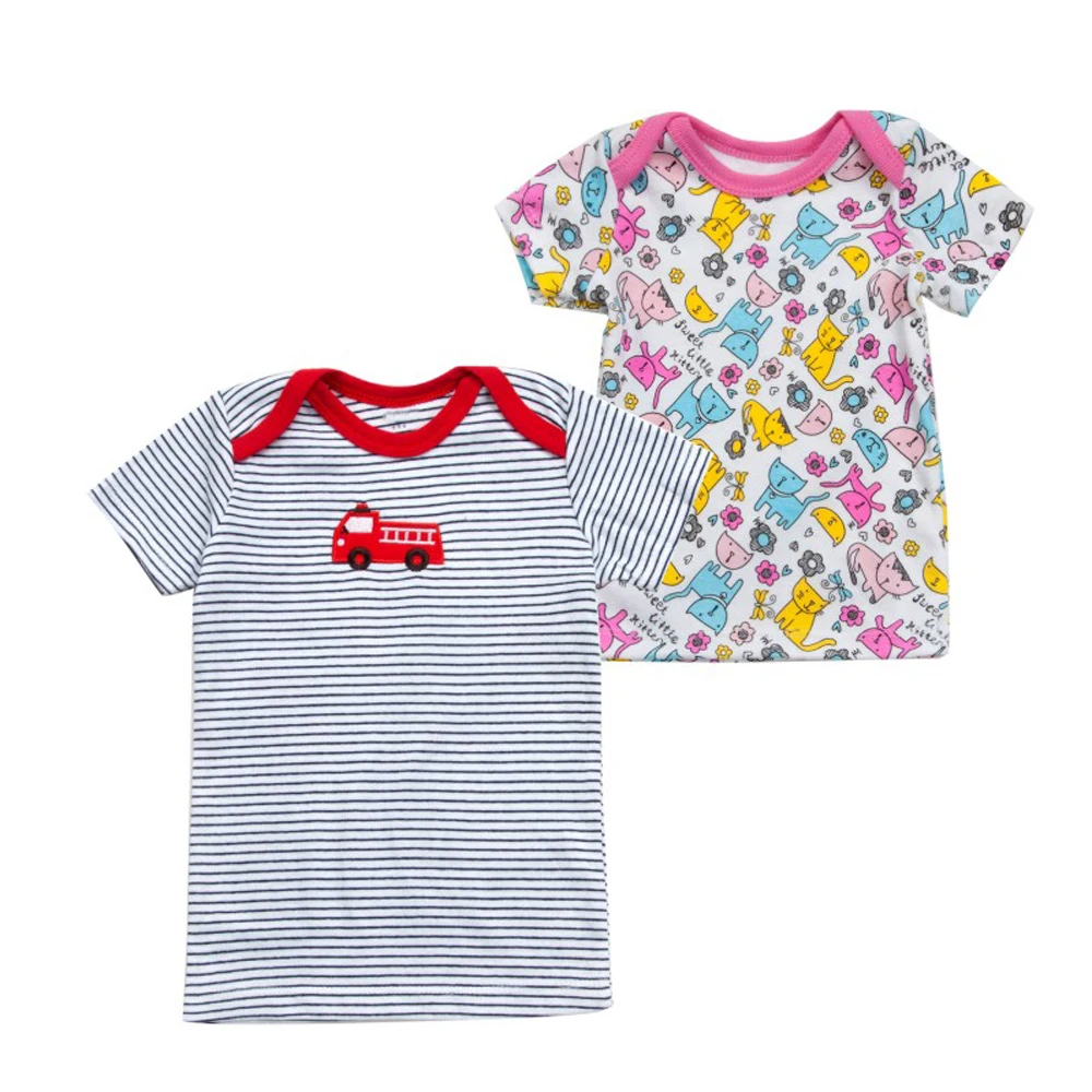 5 pcs/pack new 2017 Girls Boys short sleeve 100%Cotton T-shirt Baby &amp Kids tops tees cartoon o-neck toddler infant clothes | Детская