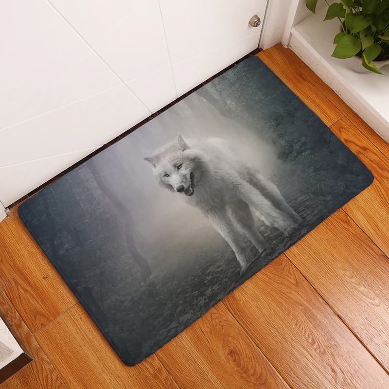 Новые Придверные коврики с принтом волка. Напольные кухонные для ванной 40X60 50X80cm